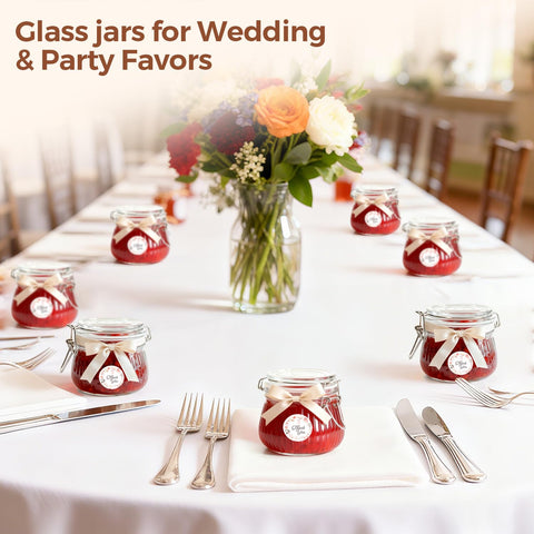Transparent jars support quick inventory and planning