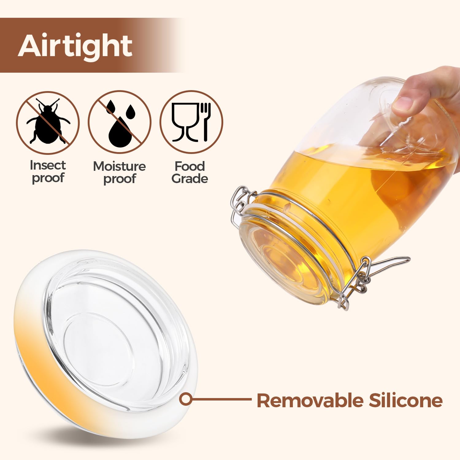 ComSaf transparent canisters let you monitor food levels at a glance.