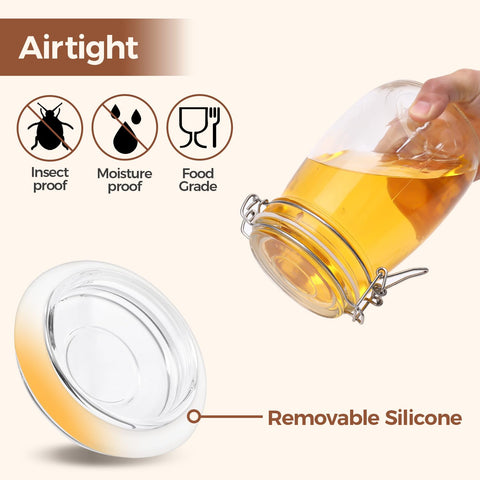 ComSaf transparent canisters let you monitor food levels at a glance.