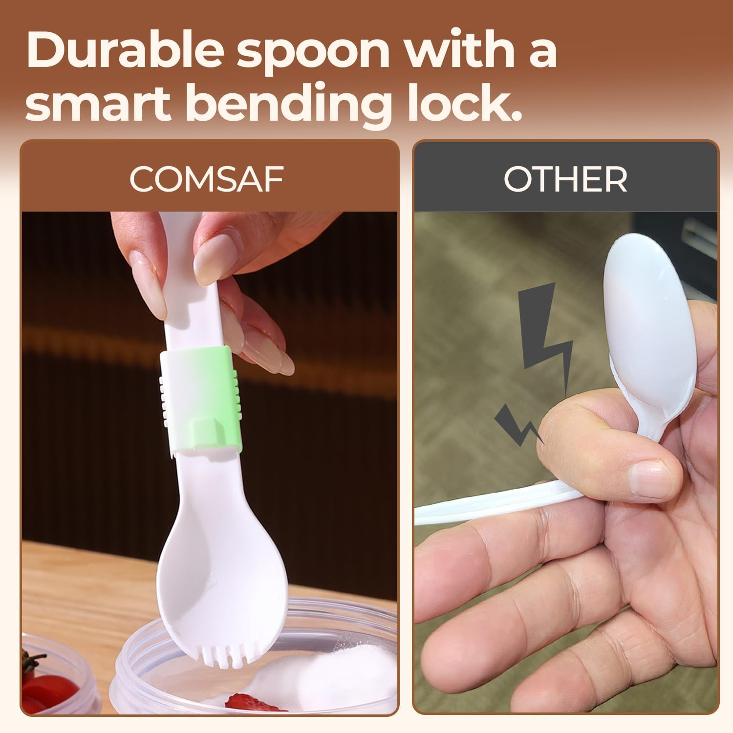 ComSaf travel-friendly container offers compact design for busy, on-the-go days