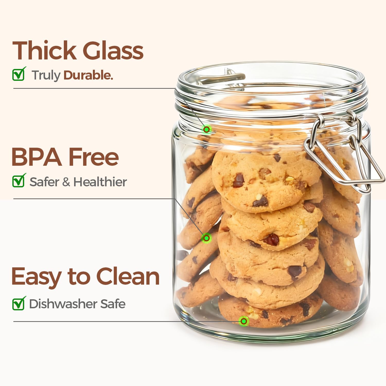 ComSaf wide-mouth design enables easy filling and effortless cleaning