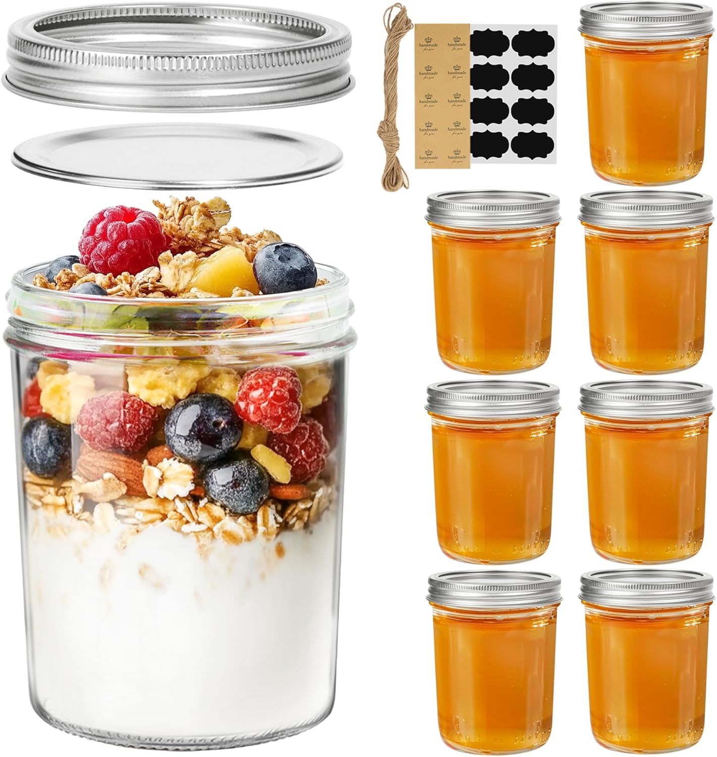 ComSaf wide-mouth 16oz jar shown open for easy filling and prep.