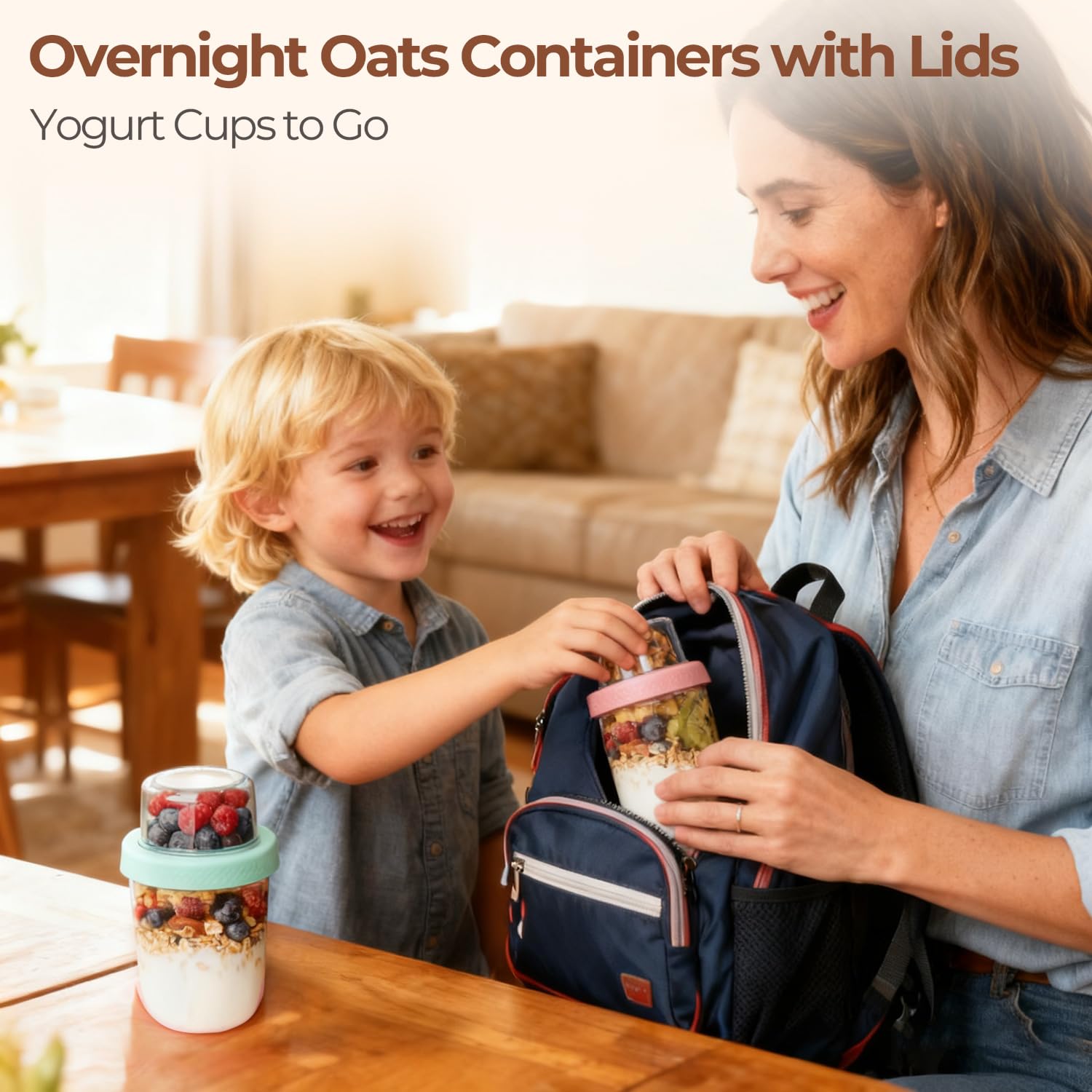 ComSaf yogurt parfait cups keep layers fresh and separate.