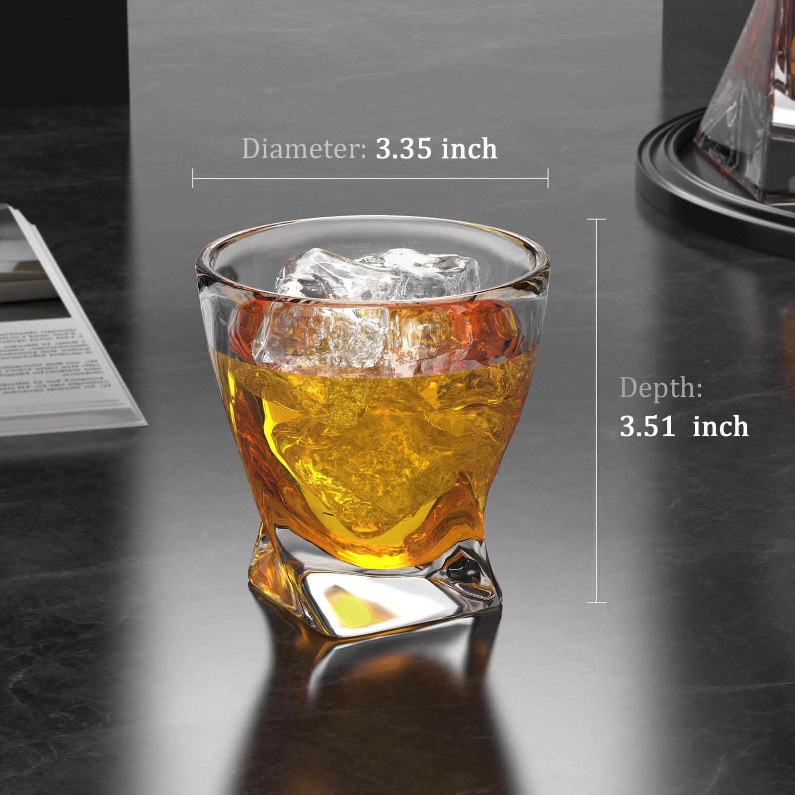 Comsmart 10oz glasses suit Scotch and bourbon for thoughtful entertaining