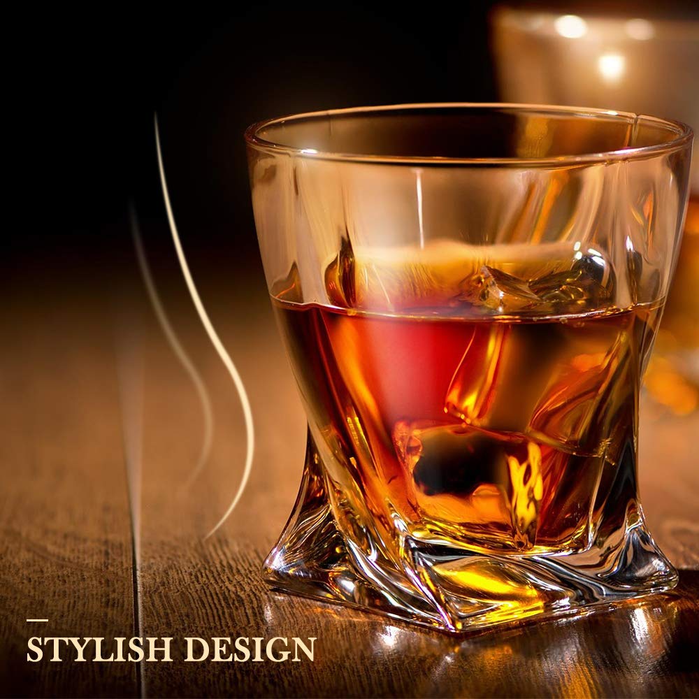 Comsmart elegant design whiskey glass adds a modern touch to any setup