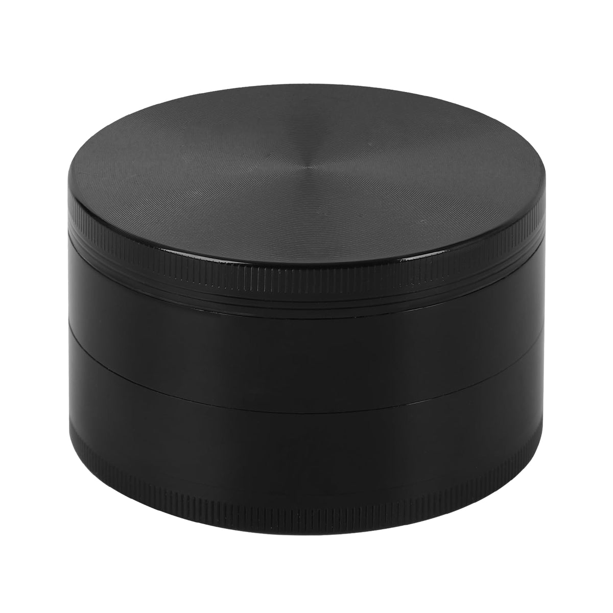Comsuransly 3-inch spice grinder side view with magnetic lid keeping spices secure.