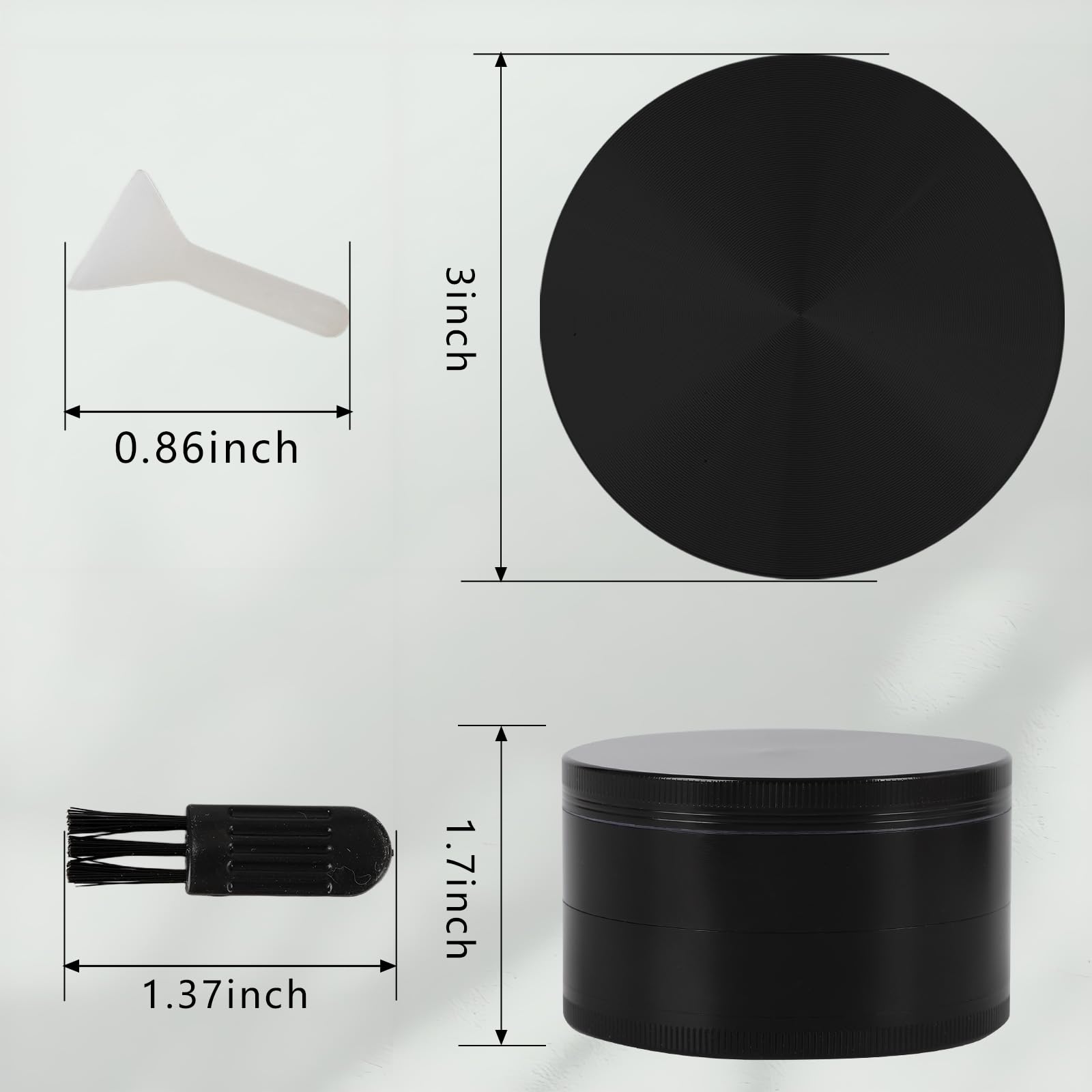 Comsuransly 3-inch spice grinder top view showcases compact kitchen tool for quick spice prep.