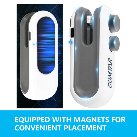 COMTAR magnetic storage lets you hang it on a fridge.