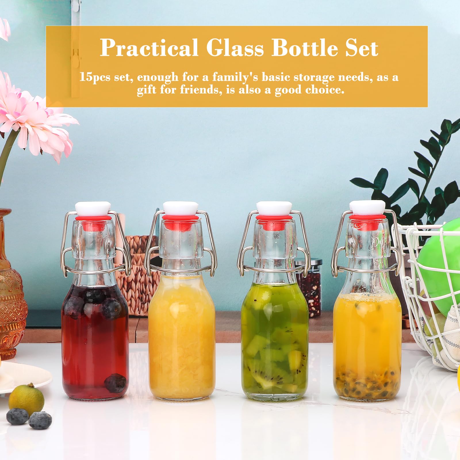 COMUDOT airtight glass bottle 4oz suitable for samples and gifts