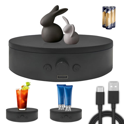 ComXim rotating display stand with 360-degree rotation highlights product details for photography