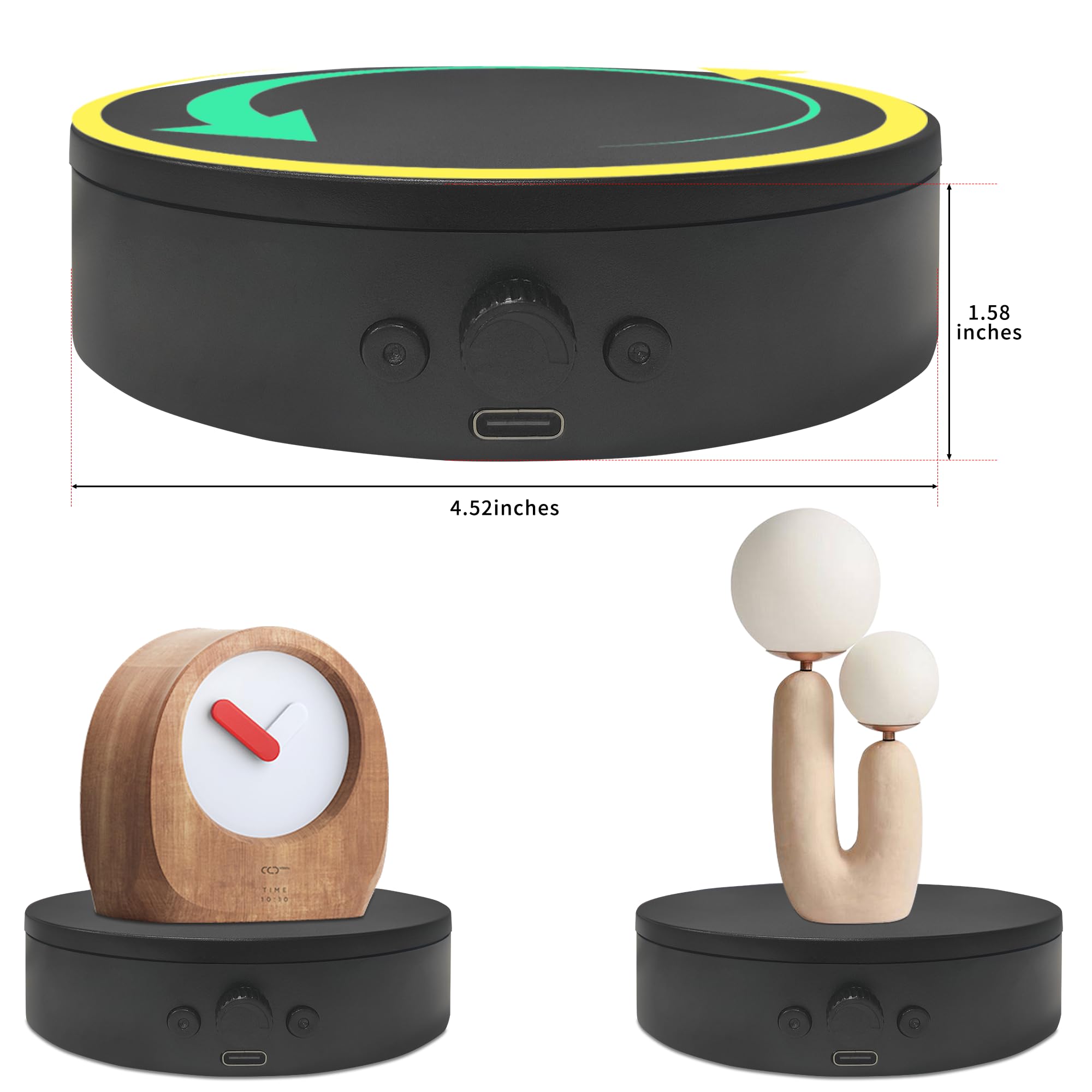 ComXim rotating display stand direction control with two buttons for easy operation
