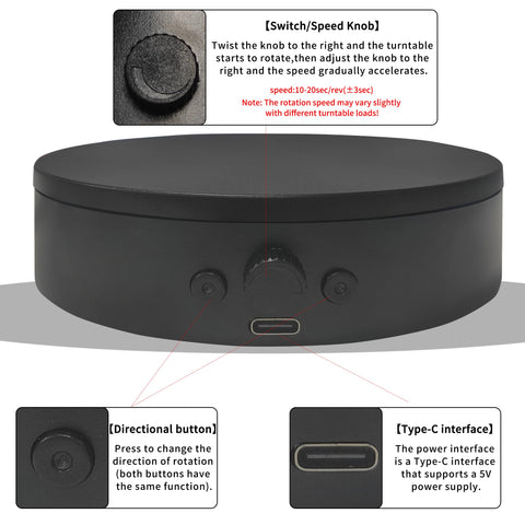 ComXim rotating display stand USB or battery power enables flexible placement