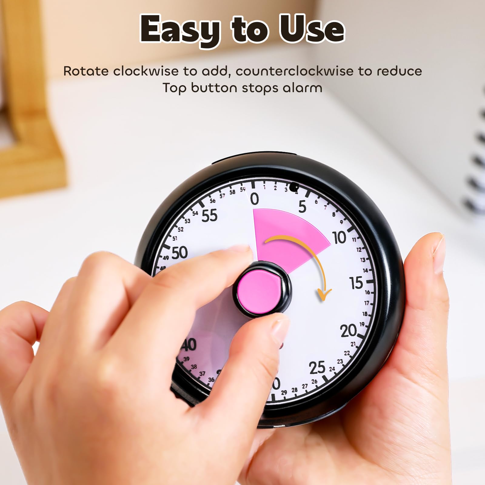 Conchstar timer runs on two AAA batteries for portable timing.