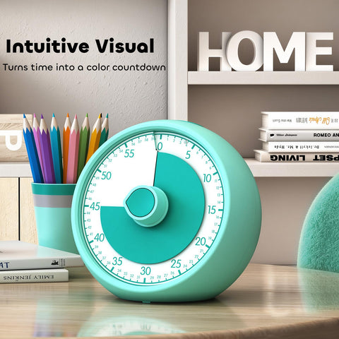 Conchstar Visual Timer color wheel helps children visualize remaining time during homework.