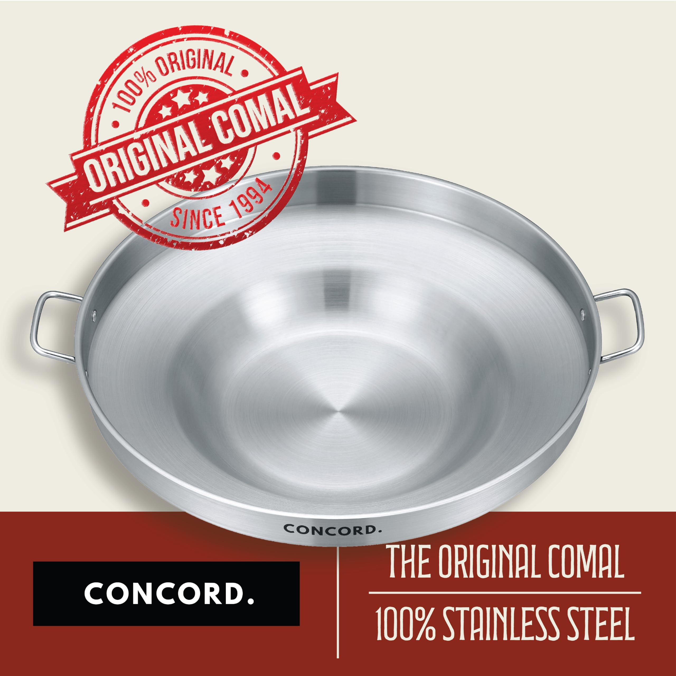 Concord comal easy cleanup supports efficient kitchen maintenance after frying.