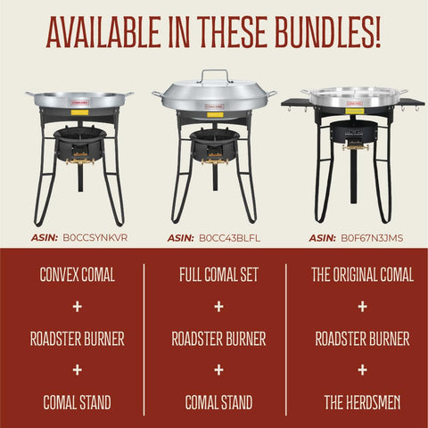 Concord comal easy setup enables quick, on-the-go meals.