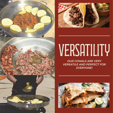 Concord comal sits on a single burner for versatile, portable setups.