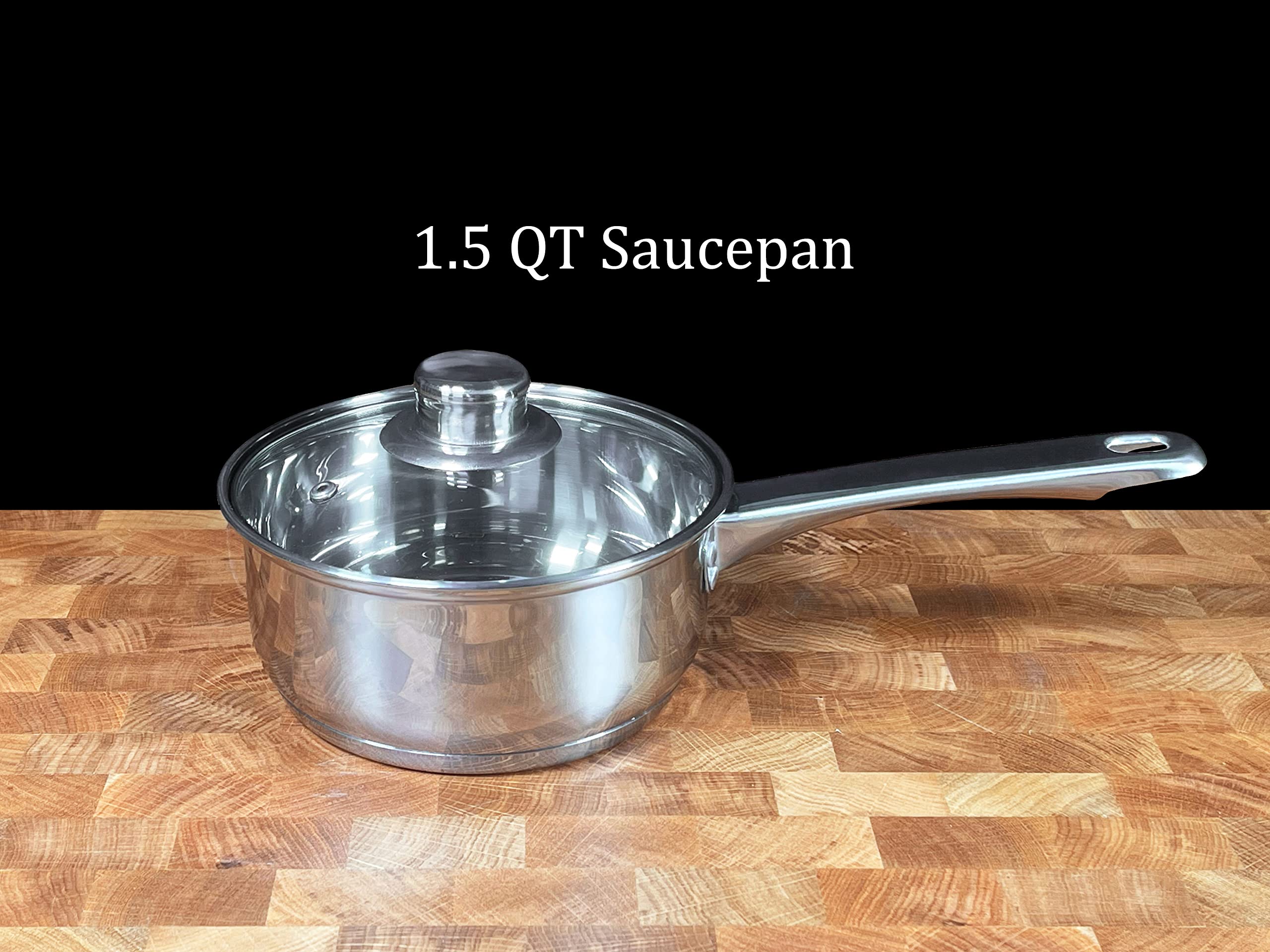 Concord 7-piece bottom reveals 3-ply construction with aluminum core for fast heating.