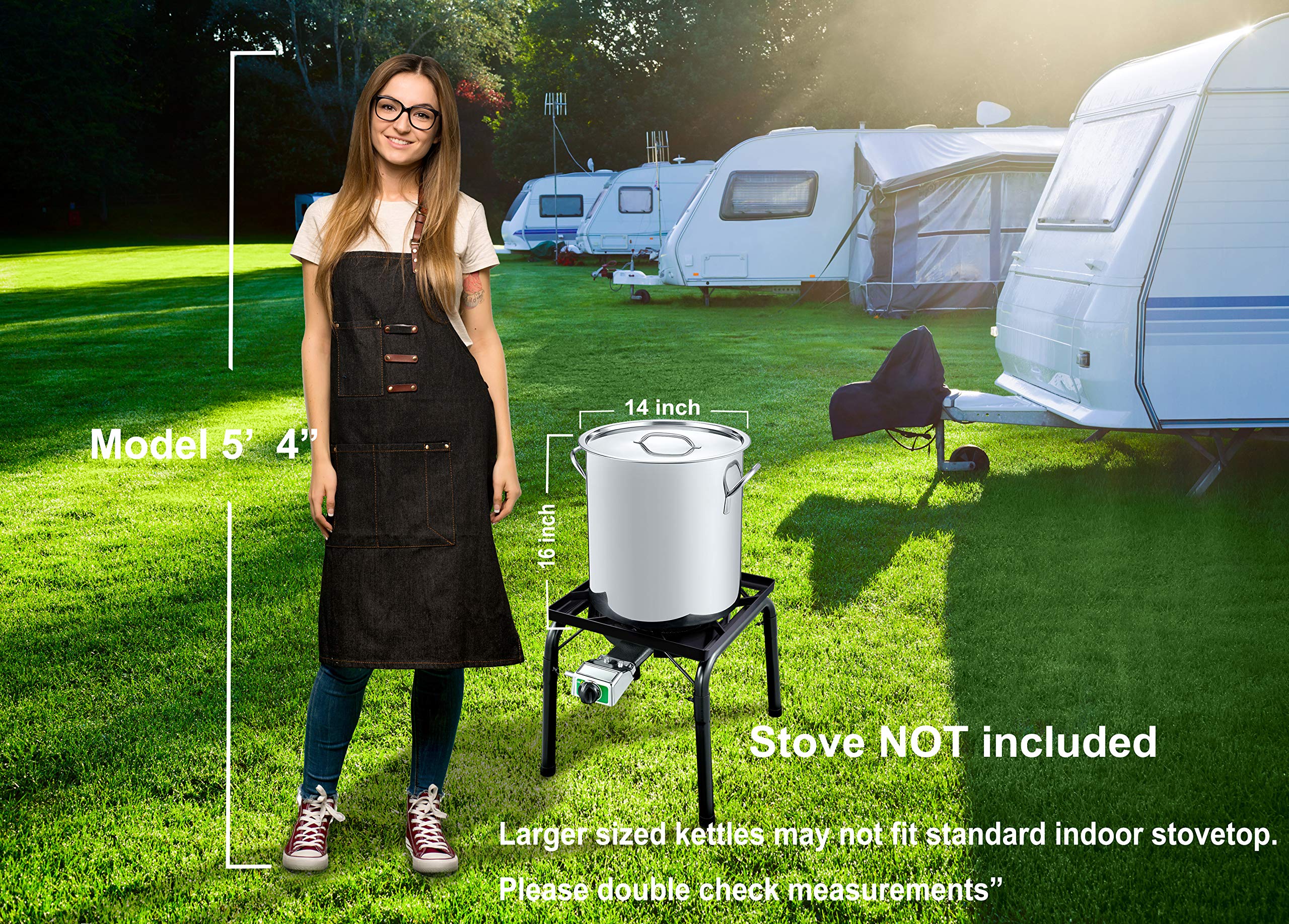 Concord stock pot demonstrates seafood boil and large-batch cooking capability.