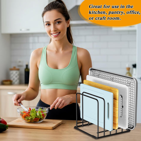 Coneyaro kitchen pantry organizer optimizes vertical storage and reduces clutter.