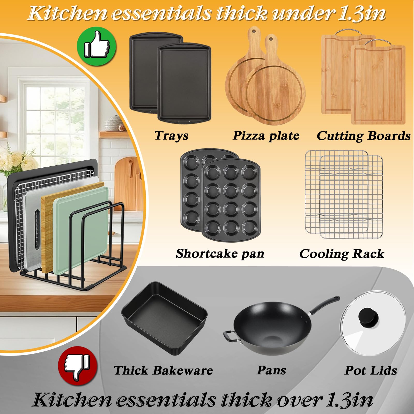 Coneyaro rust-resistant metal construction withstands moisture in busy kitchens.