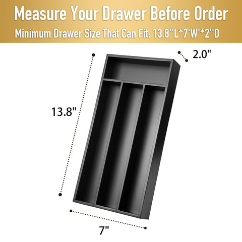 Conflech bamboo drawer organizer small fits compact drawers while adding natural warmth to the kitchen.