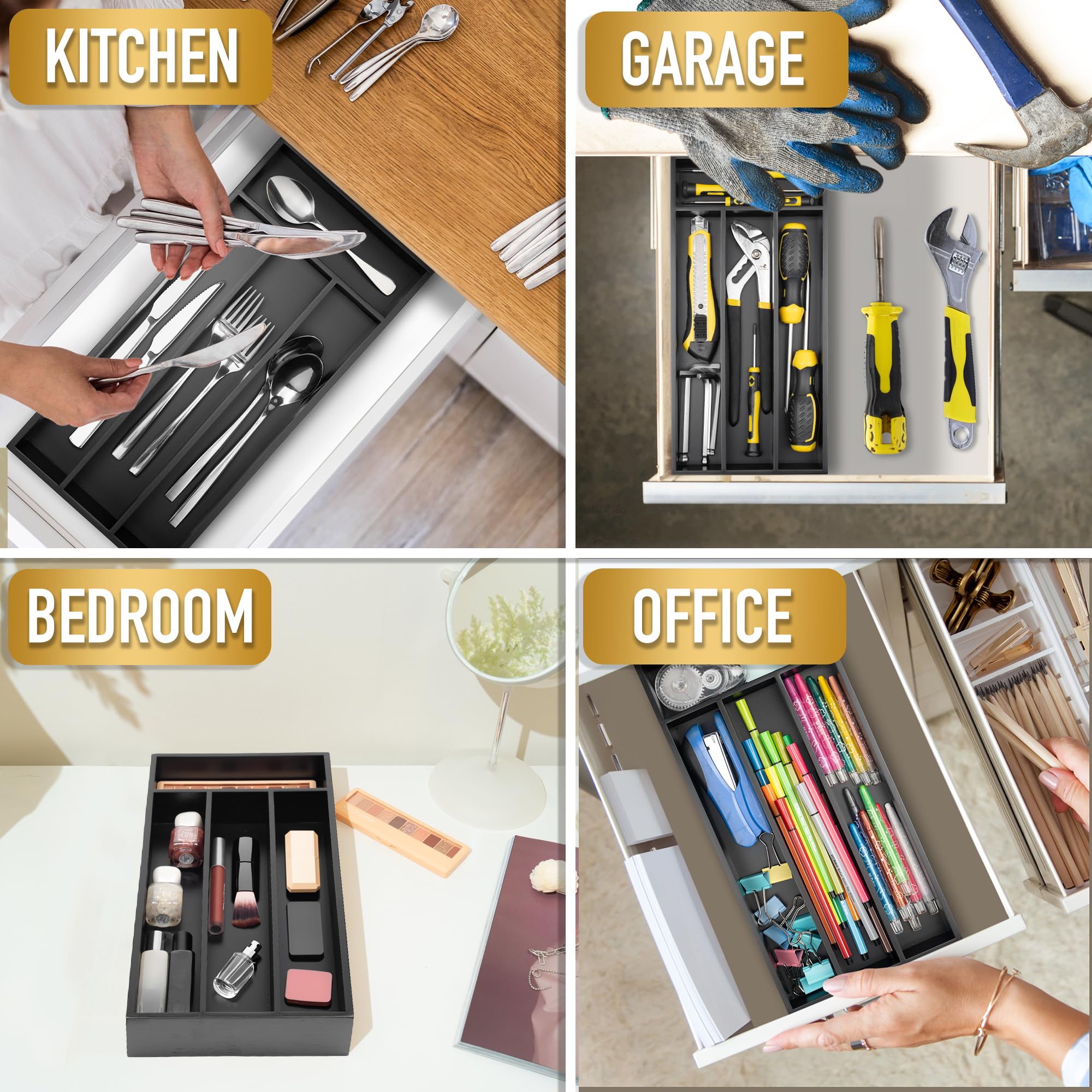 Conflech versatile organizer can also store cosmetics, office supplies, or crafts.