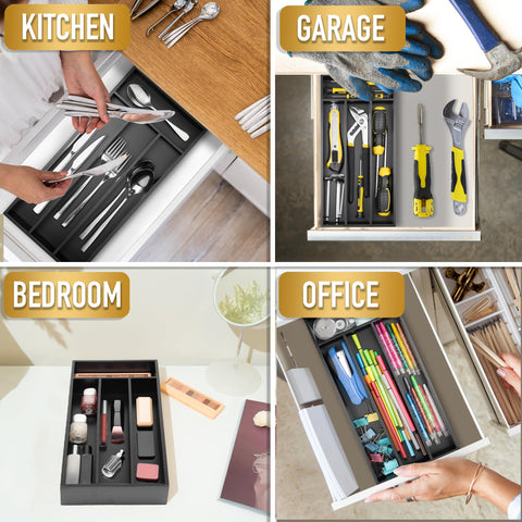 Conflech versatile organizer can also store cosmetics, office supplies, or crafts.