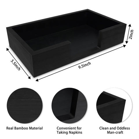 Conglow guest towel holder black side view emphasizes compact, elegant counter use