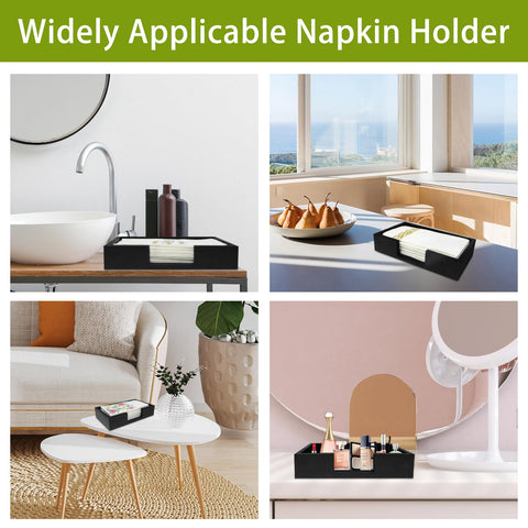 Conglow powder room napkin tray black offers stylish storage for entertaining guests