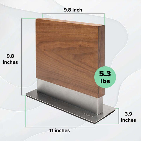 Coninx double-sided knife block showcasing convenient access for chefs.