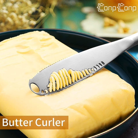 CONPCONP butter spreader on toast showing quick topping application.