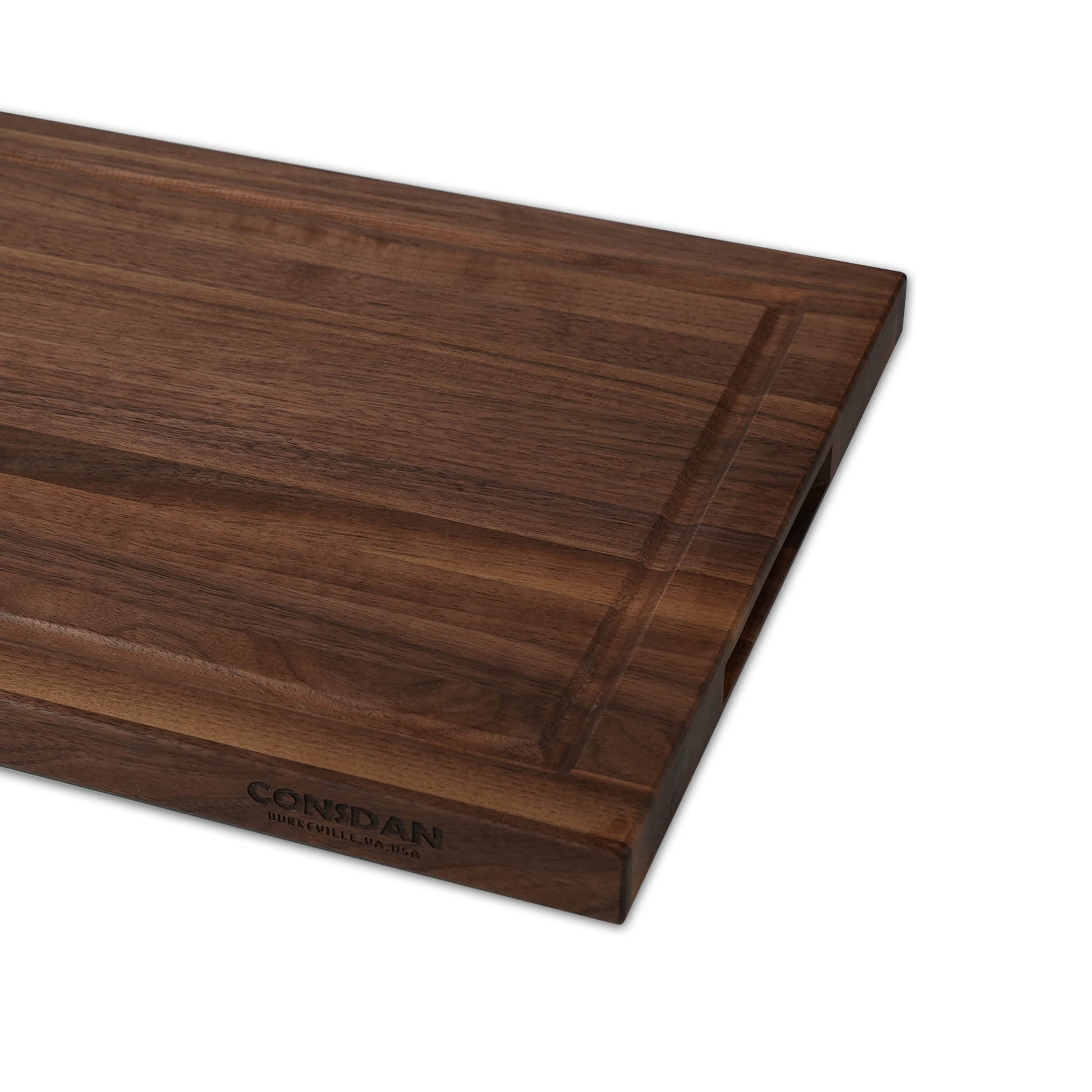 CONSDAN 1-inch thick board for sturdy chopping stability.