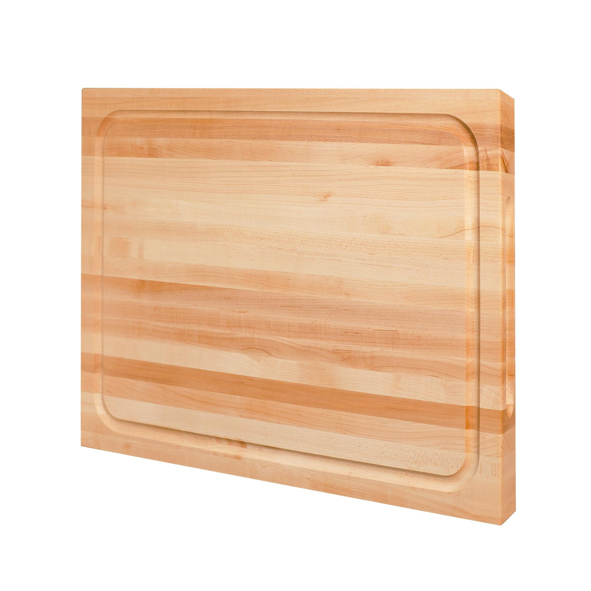 CONSDAN hard maple cutting board front view with a durable surface for daily chopping