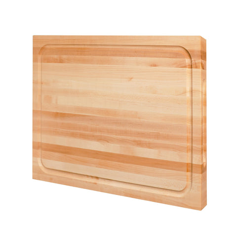 CONSDAN hard maple cutting board with a smooth surface for gentle knife cuts
