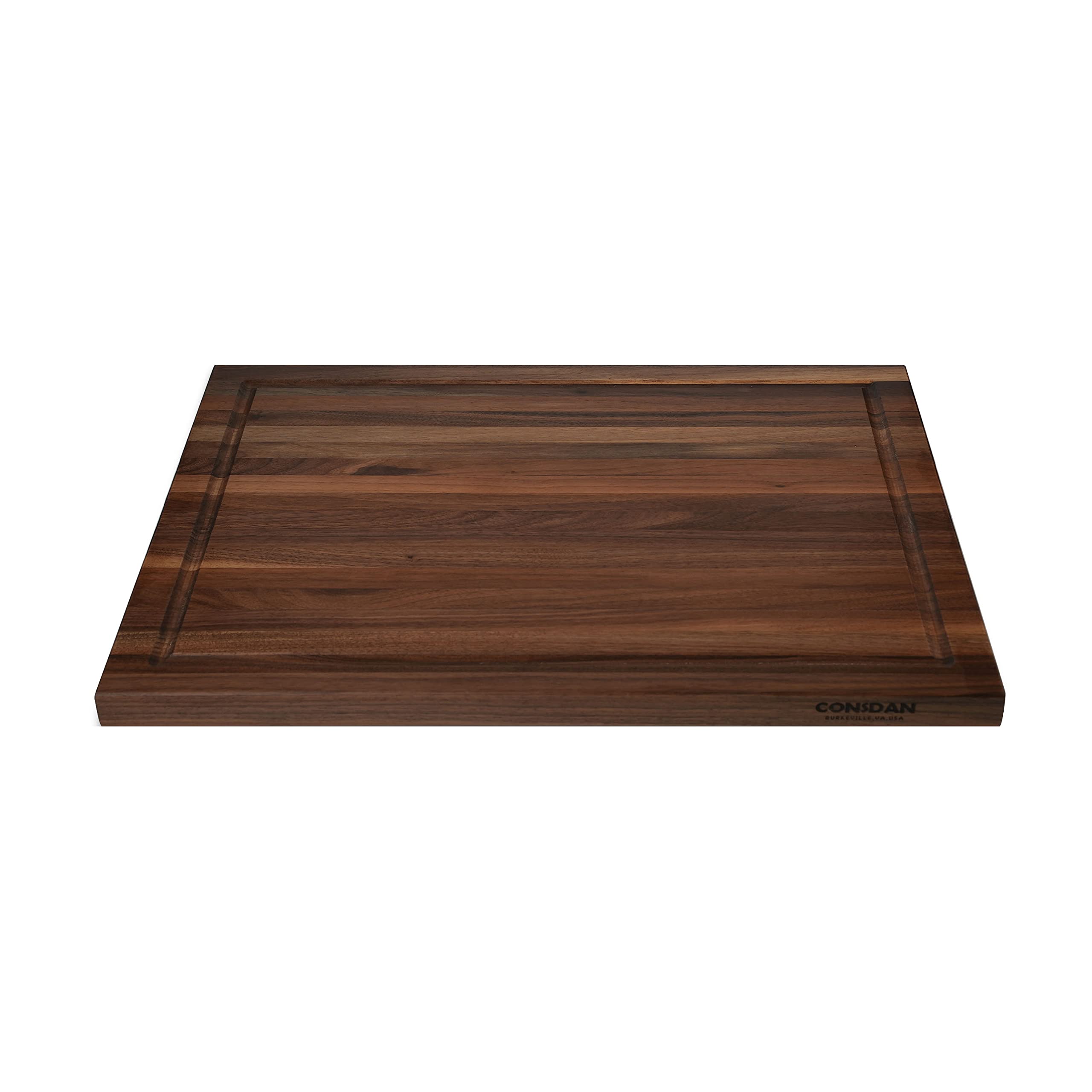CONSDAN Walnut Cutting Board uses edge-grain construction for even performance