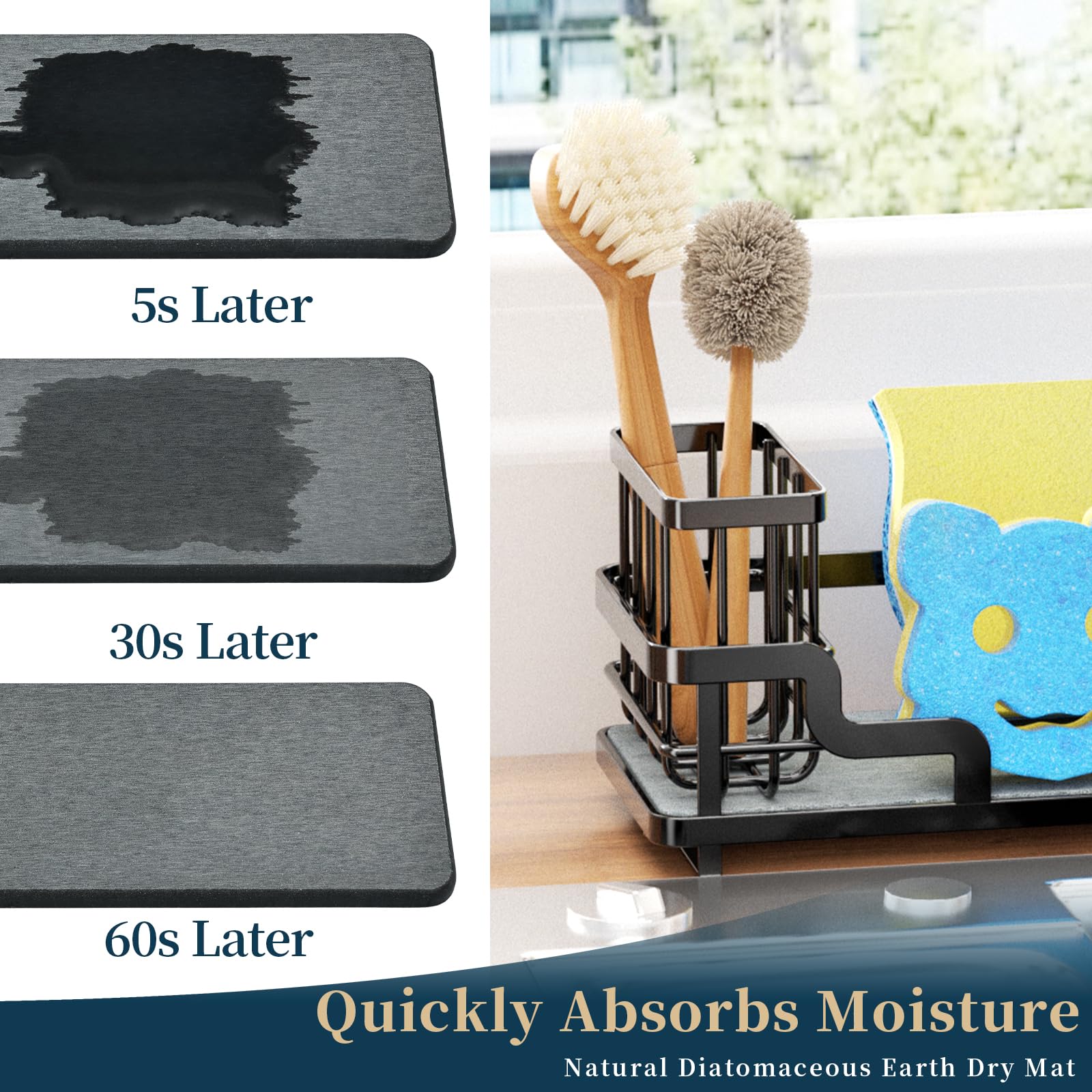 Consumest diatomite base demonstrates fast moisture absorption to prevent water spots.