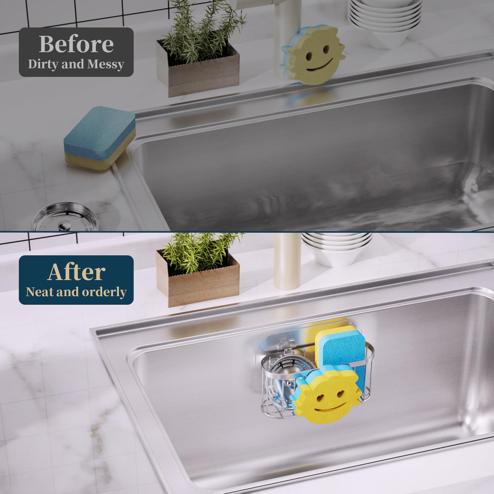Consumest Sink caddy drains water quickly, helping a dry, tidy sink area.