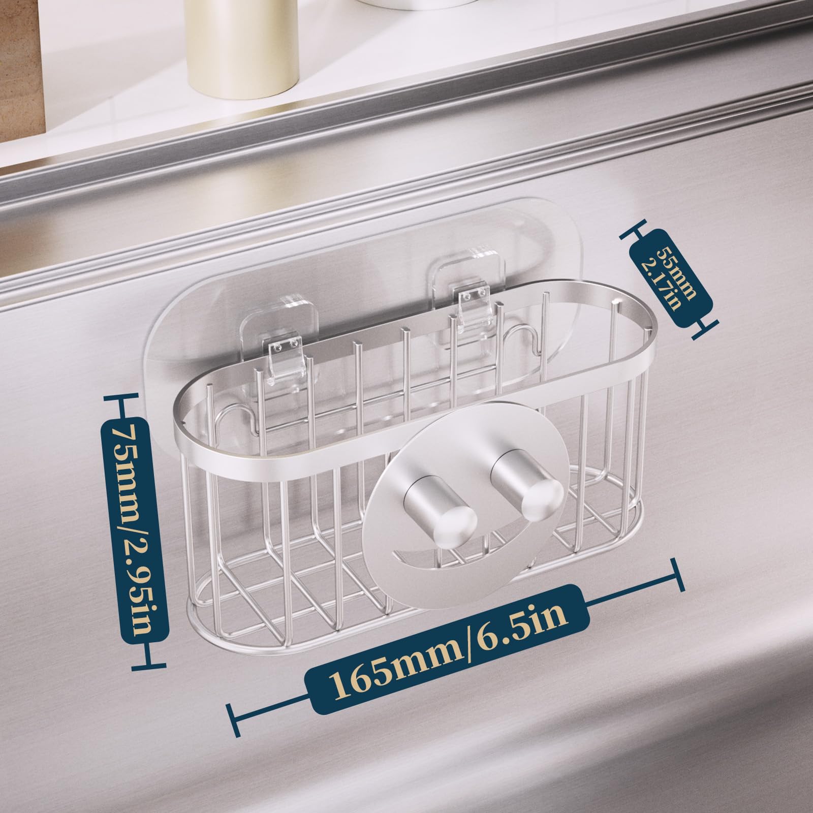 Consumest Sponge Holder with suction cups demonstrates a strong grip for secure installation.