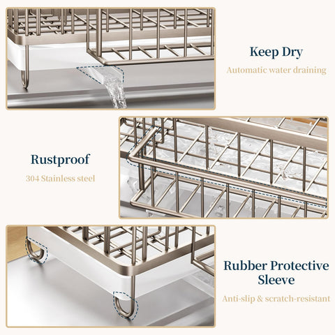 Consumest sponge-holder-removable-rack supports flexible rearrangement for larger items.