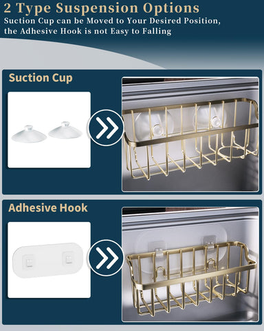 Consumest sponge holder with suction cups mounted on a smooth surface