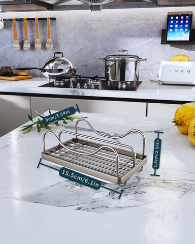 Consumest sink caddy with deep drip tray reduces countertop water stains