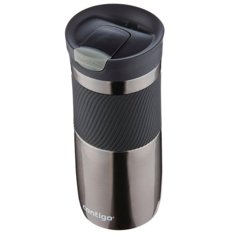 Contigo Byron SnapSeal in action for one-handed drinking during a busy commute