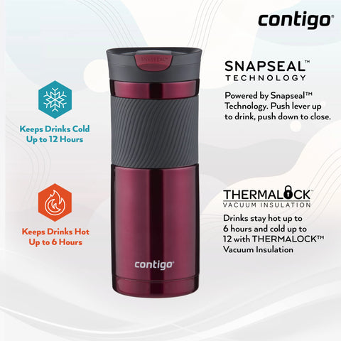 Contigo Byron Snapseal, one-handed use for quick drinks