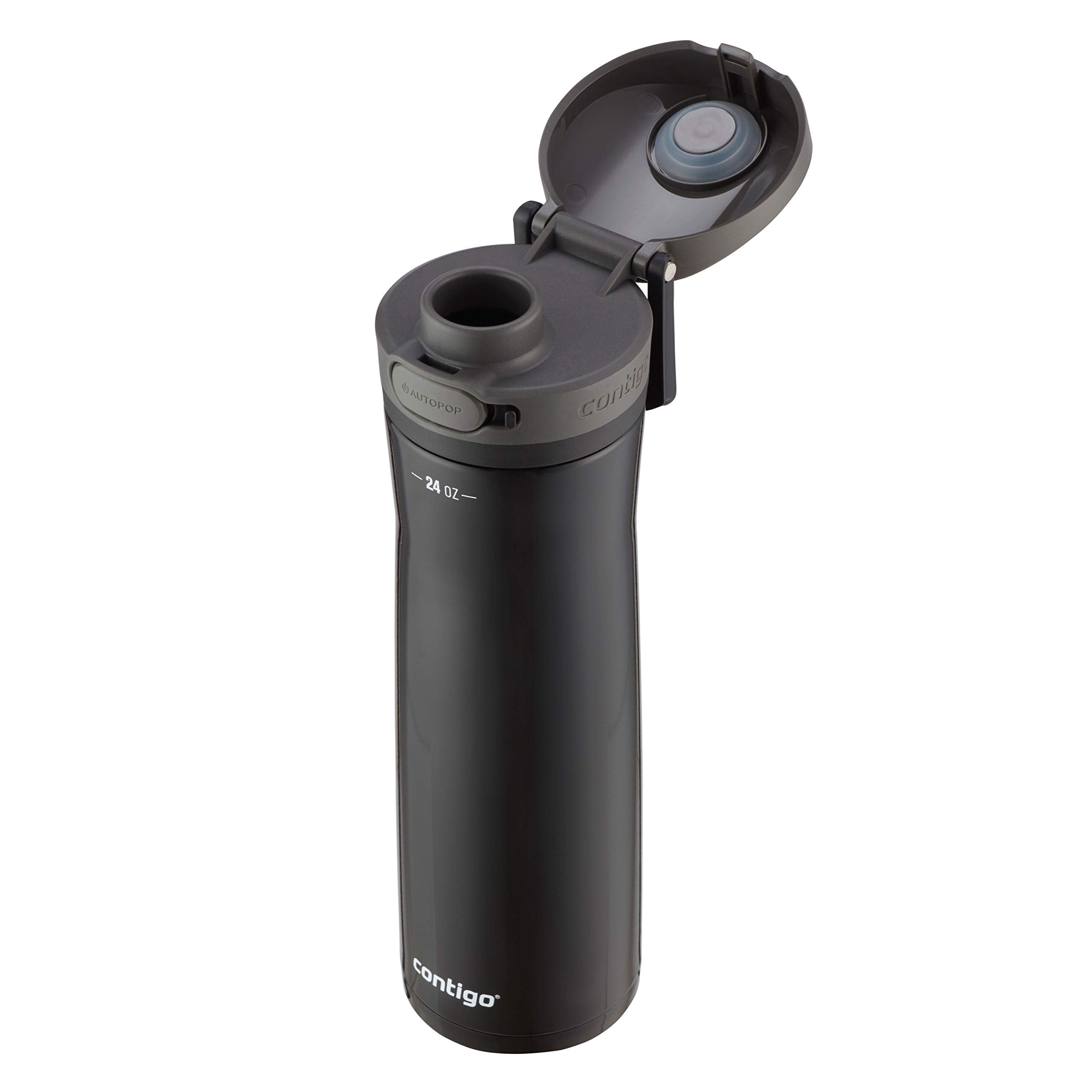 Contigo Jackson Chill 2.0 autopop lid shown for leakproof, one-handed use.