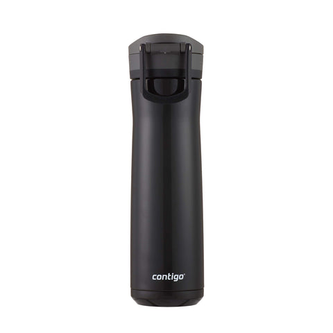 Contigo Jackson Chill 2.0 button lock prevents accidental openings during commutes.