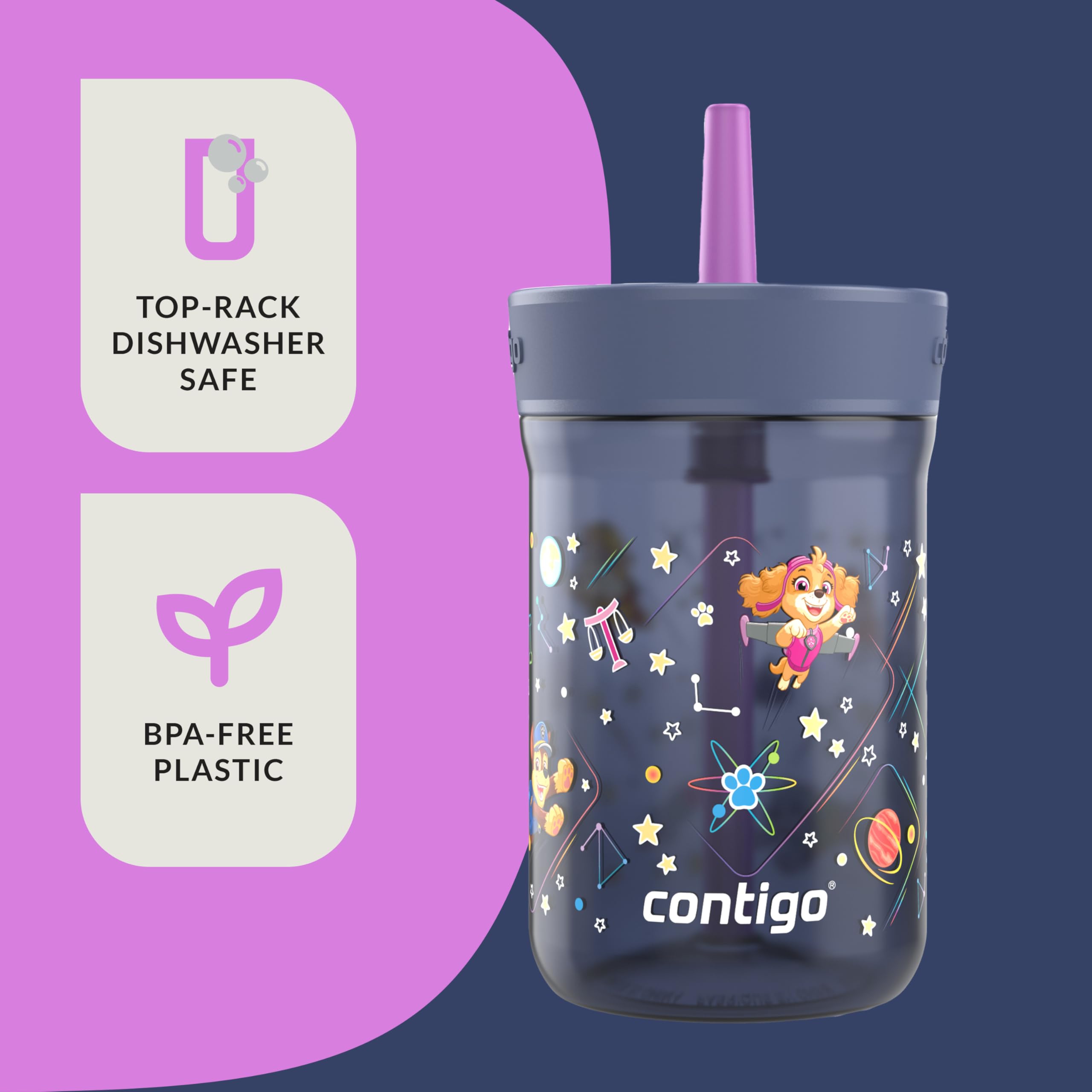 Contigo Leighton supports one-handed drinking for on-the-go kids.
