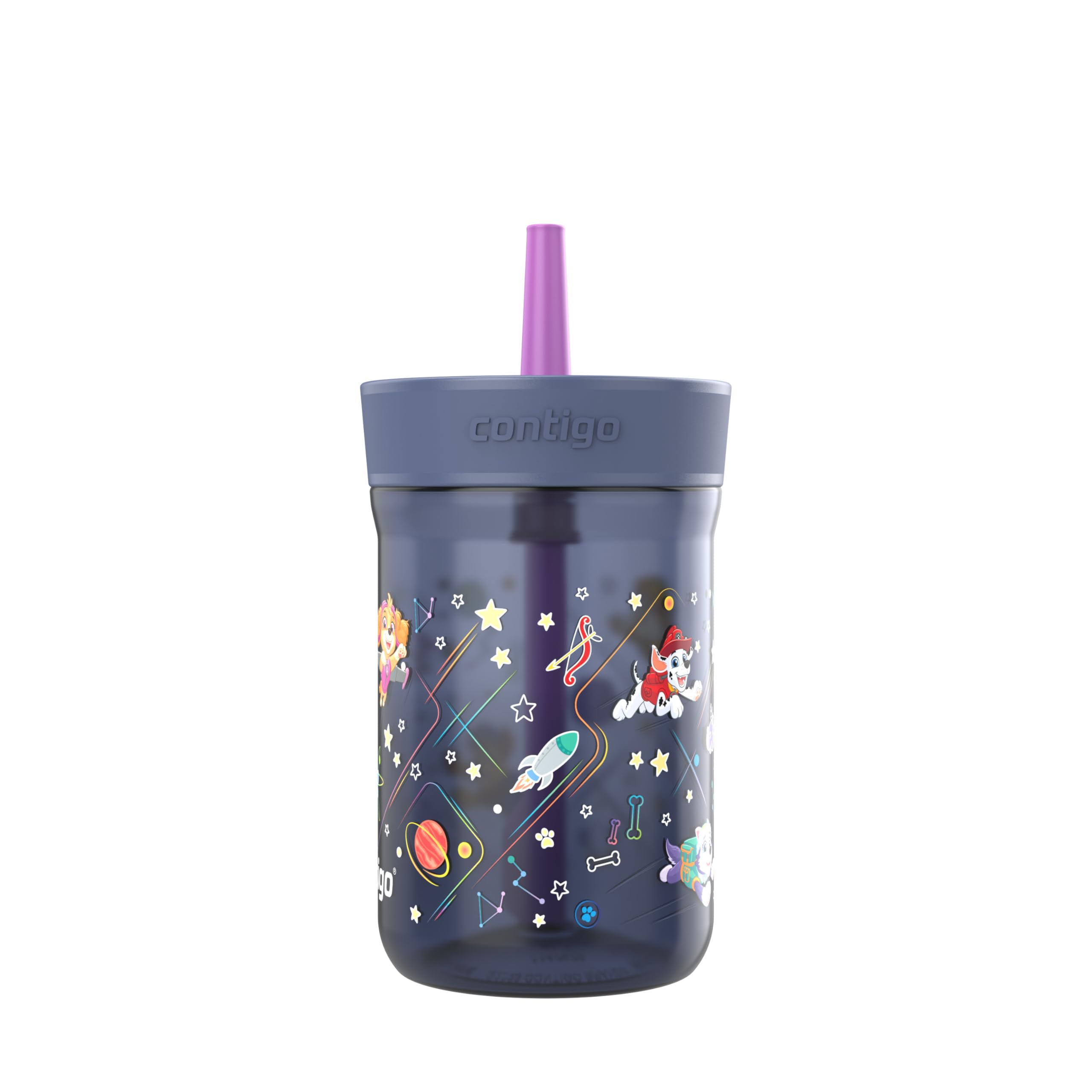 Contigo Leighton purple space zodiac design on tumbler for kid-friendly style.