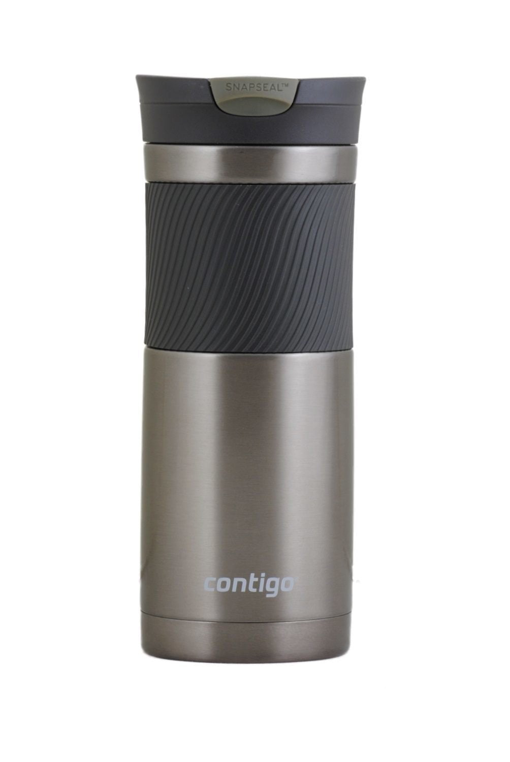 Contigo travel mug 20oz gunmetal with leak-proof lid for hot or cold drinks on the go