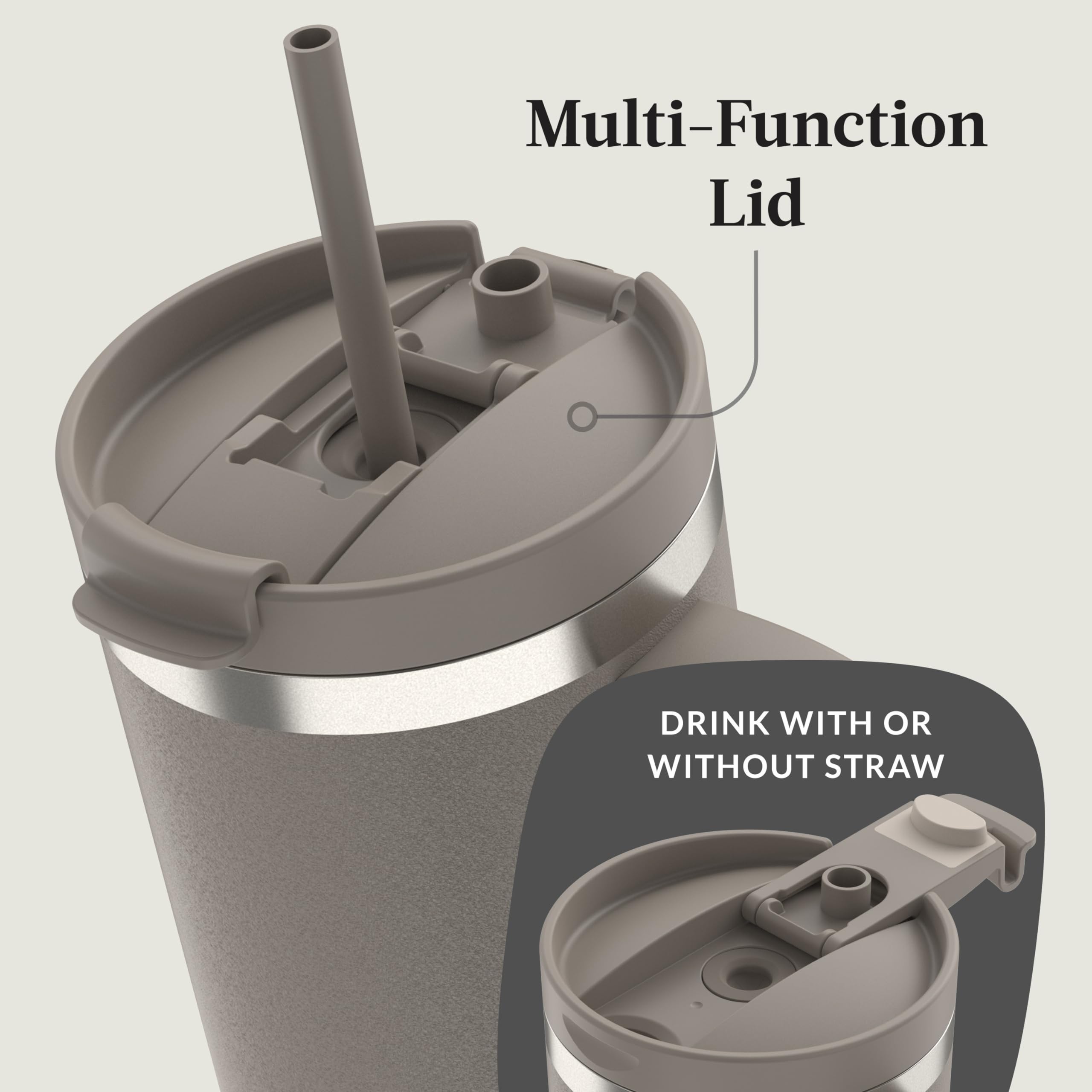 Contigo Streeterville 40oz tumbler keeps beverages cold up to 29 hours.